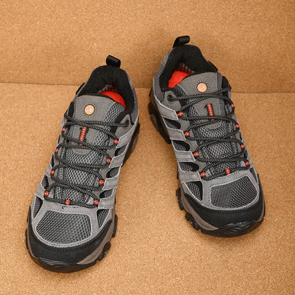 HIKEUP Hiking Shoes for Men, Designer Climbing Trekking Sneakers, Leather Outdoor Sports Work Shoes, Running Shoes