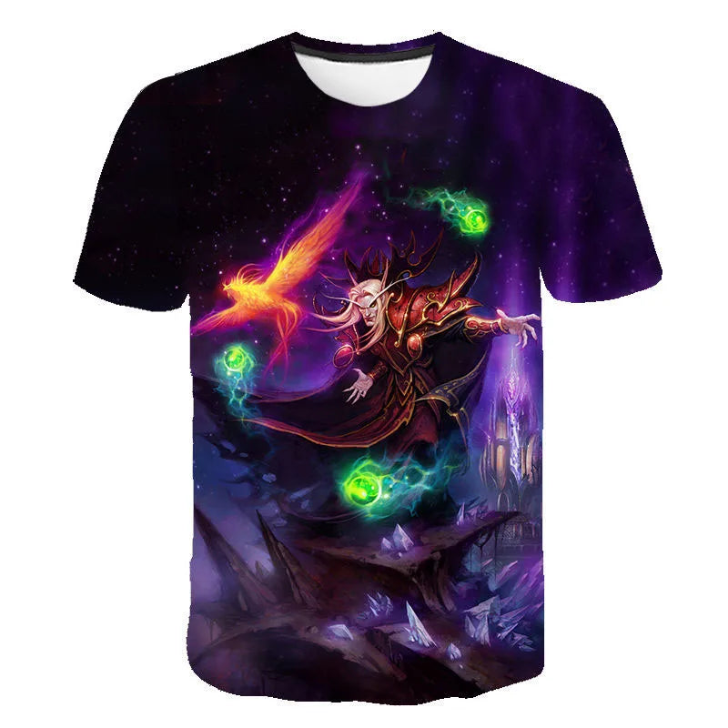 New Game World Of Warcraft 3D Printed T-shirt Men Women Fashion Streetwear O-Neck T Shirt Harajuku Oversized Tees Tops