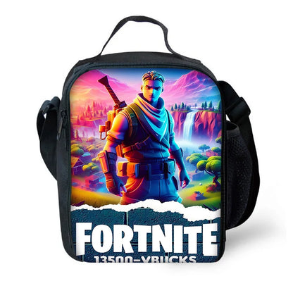 Hot Game Fortnite Child Insulated Large Capacity Bag for Boy and Girl Student Outdoor Picnic Reusable Thermal Cooler Lunch Box