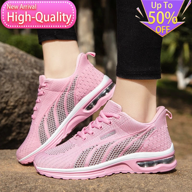 New summer rebound women's sports shoes, lightweight shock-absorbing running shoes, marathon foot protection balance walking shoes