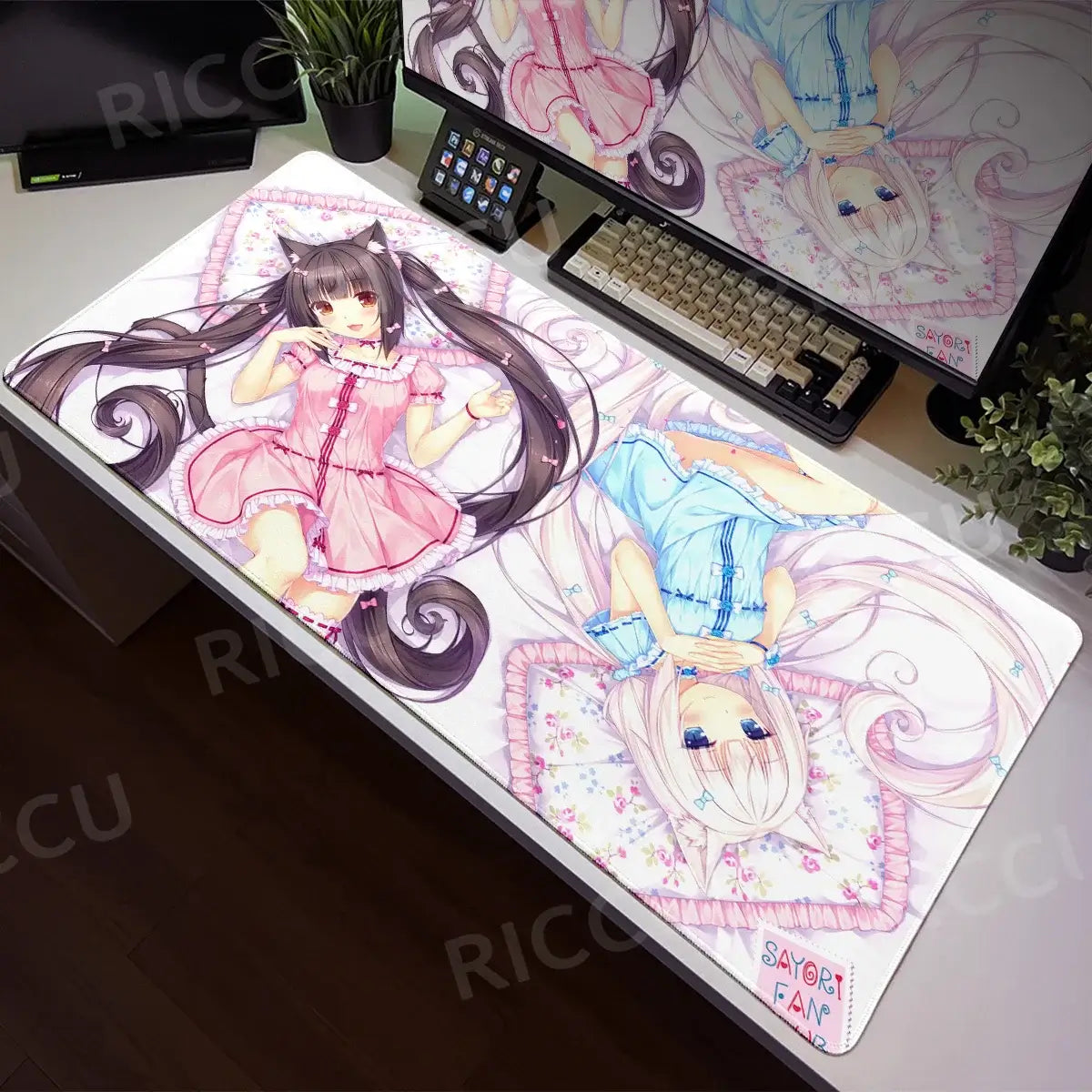 Nekopara XXL Home HD Computer Computer Desk Mouse Anime Large Mouse Pad Office Laptop Computer Desktop mat Game Accessories Tech