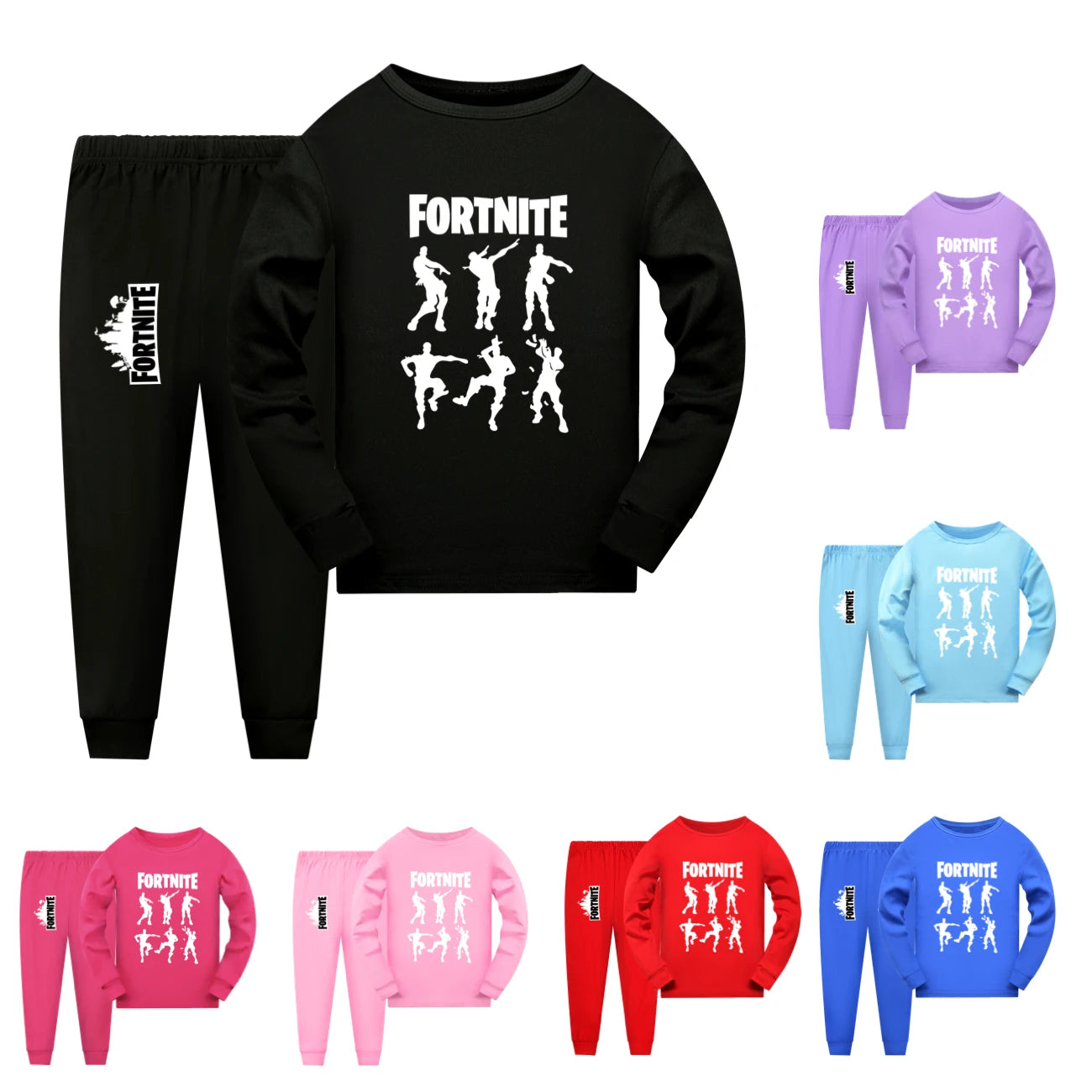 New Kids Fortnite Fall Pajama Sets Baby Girls Long Sleeve Tops Pants 2pcs Set Teen Boys Daily Sleepwear 1006