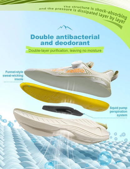 ONEMIX Outdoor hardloopschoenen voor heren, elastische trailschoenen, lichtgewicht, ademende damesschoenen, casual schoenen voor koppels, waterdichte schoenen