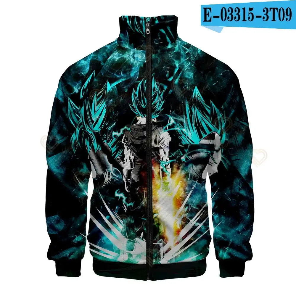 Dragon Ball 3D Print Zipper Hoodie Cool Fashion Men/Women/Kids Long Sleeve Hoodies Sweatshirt Casual Cosplay Jacket Clothes, produit gaming premium Fraquane