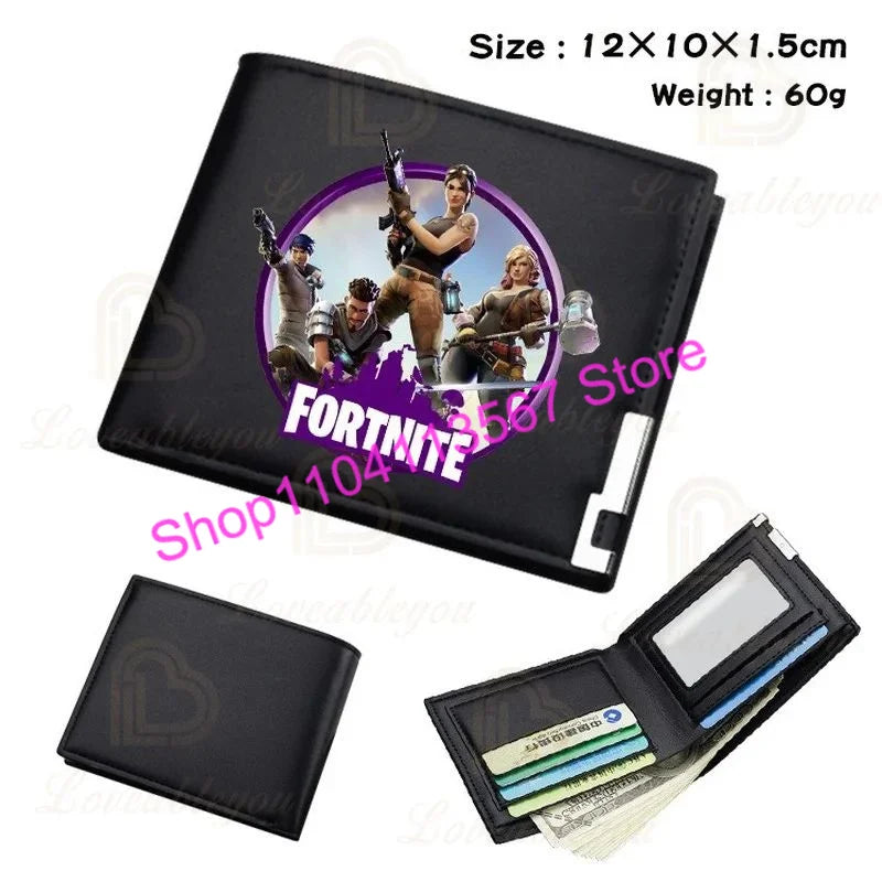 Fortnite Anime Figures Wallet Victory Royale PU Leather Purse Coin Holder Money Clutch Wristlet Cover Wallet Card Holder