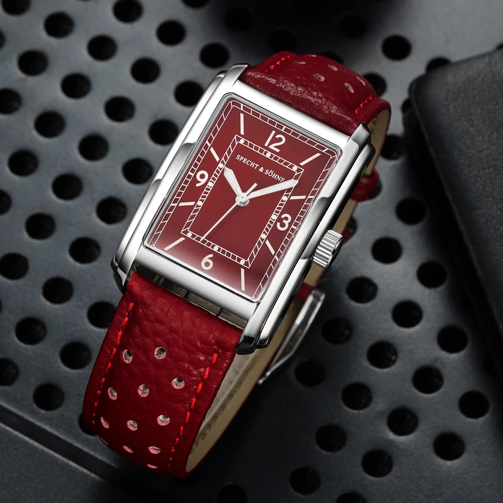 2025 New High Quality 27MM Specht & Söhne Square Men's Watch Sweep VH31 Movement Steel Reloj Hombre Sapphire Crystal Waterproof