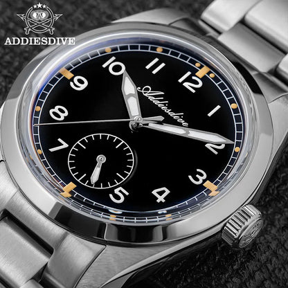 ADDIESDIVE 36mm Men's Quartz VH60 Watch BGW9 Luminous Bubble Mirror Pot Cover Glass 10Bar Waterproof Stainless Steel Watch