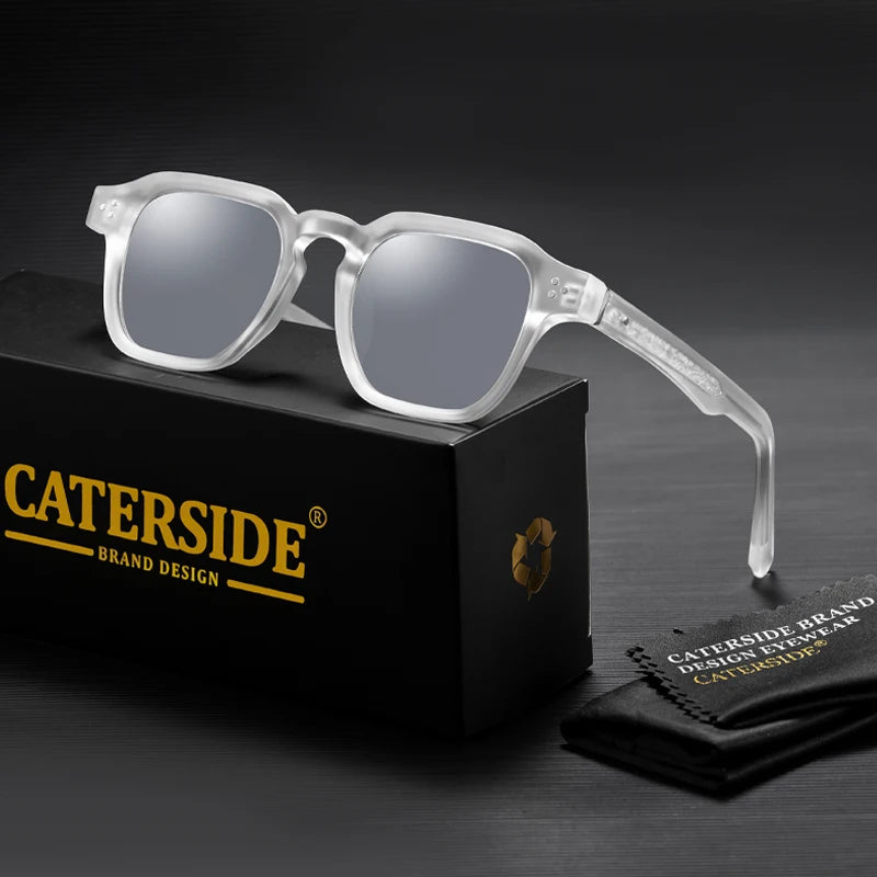 CATERSIDE Classic Square Sunglasses Men Core Insert Temple Luxury Brand Sun Glasses Women Travel Beach Party Festival Gifts