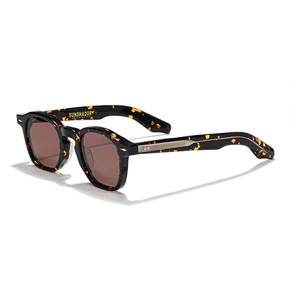 High QualityTortoiseshell Round Frame Handmade Sunglasses Designer Men Acetate Women's Beach Sun UV400 Sunglasses Can Be Carved