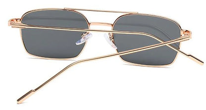 NEW Sun Glasses Unisex Double Beam Anti-UV Spectacles Personality Eyeglasses Simplity Ornamental Alloy Frame Sunglasses
