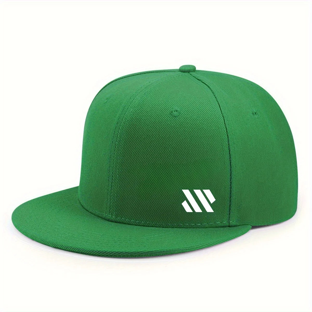 Baseball-lippis, jossa on valkoinen logo. Unisex-malli, säädettävä, hengittävä, tasainen lieri, kevyt ulkoilu- ja matkalippis, päähine.