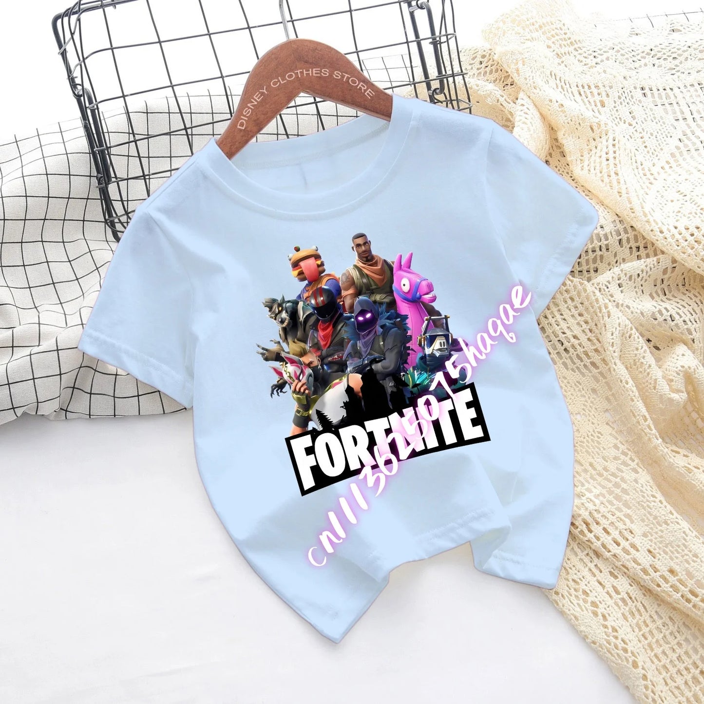 Fortnite Children’s T-shirts Game Cartoon Printed Characters Fortress Night Tees Game Short Sleeve Tops Summer Boys and Girls Clothes
