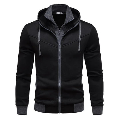 Produit gaming premium Fraquane, Autumn men's sportswear long sleeved jacket hooded sweatshirt zipper opening jacket men's hooded sweatshirt slim fit men's cloth.