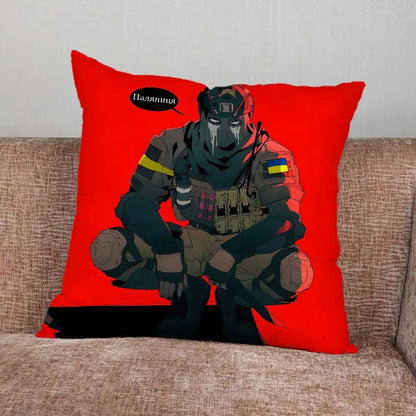 C-Cod C-Call of Duty Simon Ghost Riley Pillow Case For Home Bedroom Car Office Decoration Living Room Sofa Cushion Cover