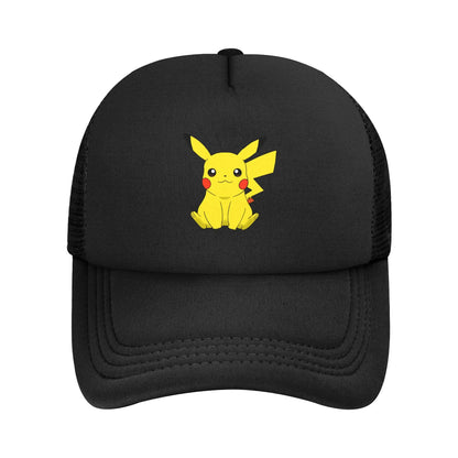 Pikachu Pokeball Mesh Baseball Cap Unisex Fitted Sun Hat Pokemoned  Hat Adjustable Snapback Caps Golf Hats Summer Trucker Caps