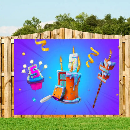 Anime Backdrop For Photo Studio Boys Baby Shower Happy Birthday Party Photography Hot Game F-Fortnite-ES Cool Background