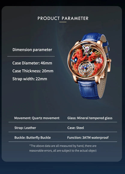 PINDU Design 2025 NEW Men's Watch Diamond Tourbillion Top Brand Luxury Astronomia Quartz Watch Men's Sapphire Glass Waterproof Watch