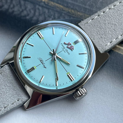 Merkur Watch White Dial Watch Metal Vintage Business Watches Hand Wind Mechanical Watch for Men 36mm