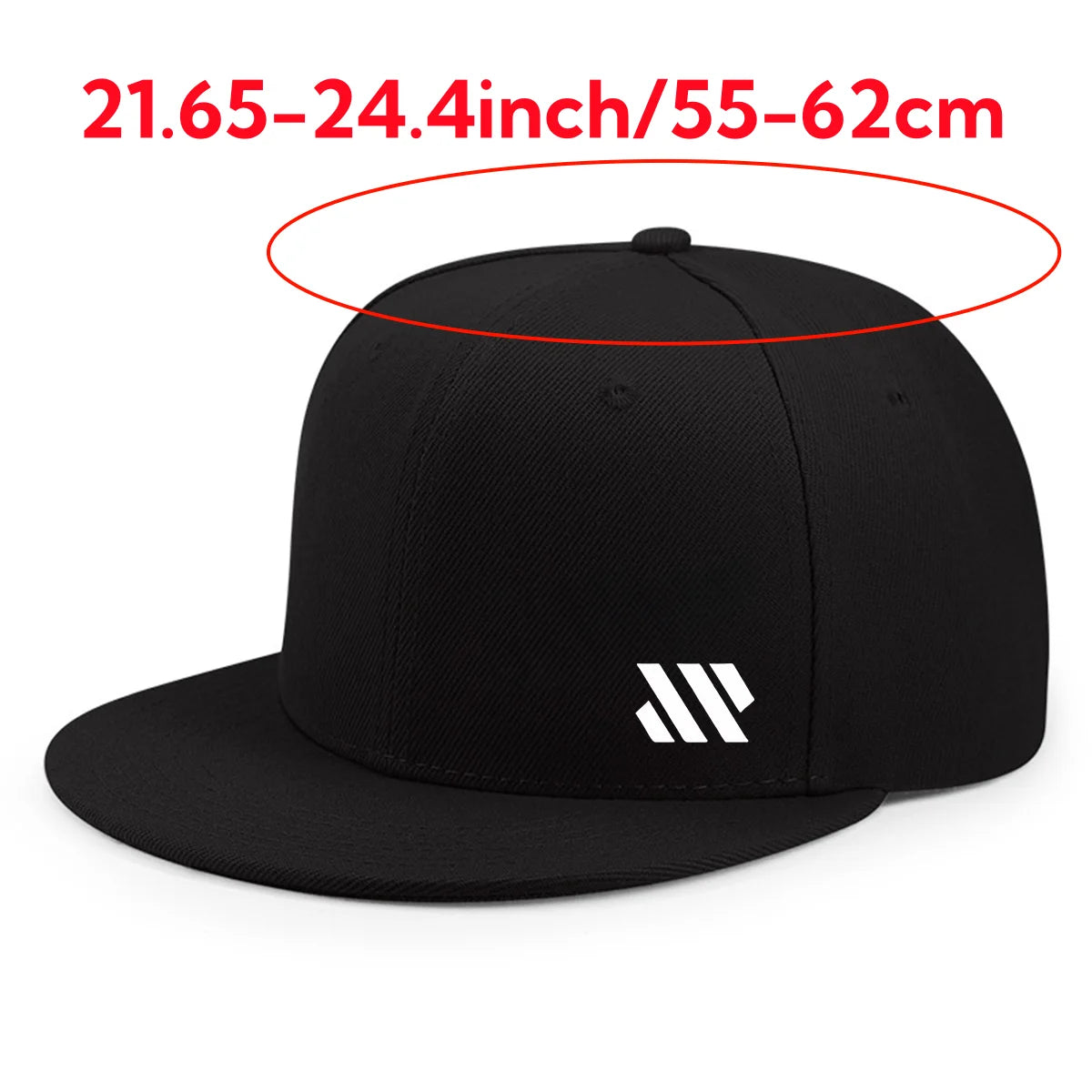 Baseball-lippis, jossa on valkoinen logo. Unisex-malli, säädettävä, hengittävä, tasainen lieri, kevyt ulkoilu- ja matkalippis, päähine.