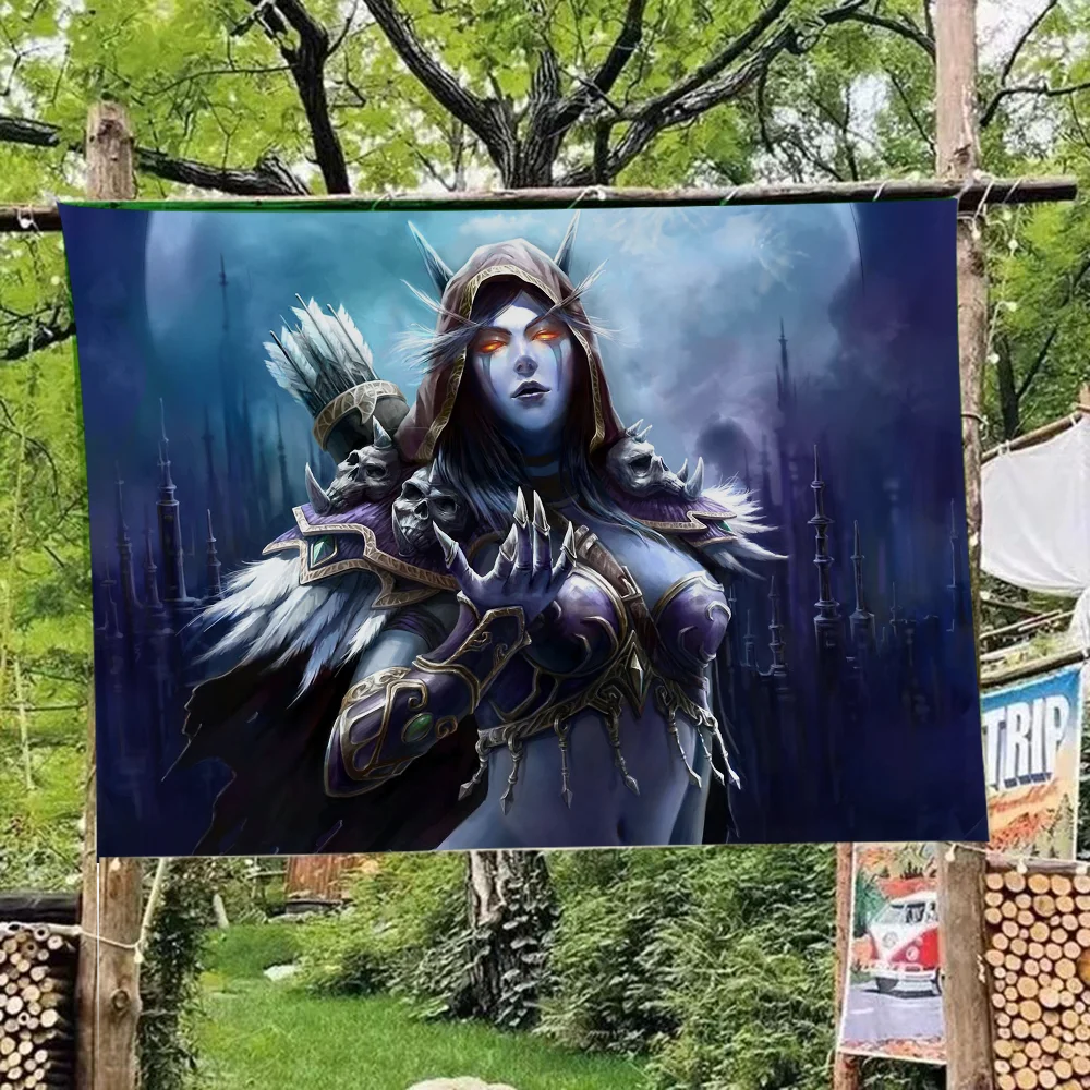 Game World of Warcraft Colorful Flag Wall Hanging Bohemian Wall Banner Mandala Indoor Art Decor