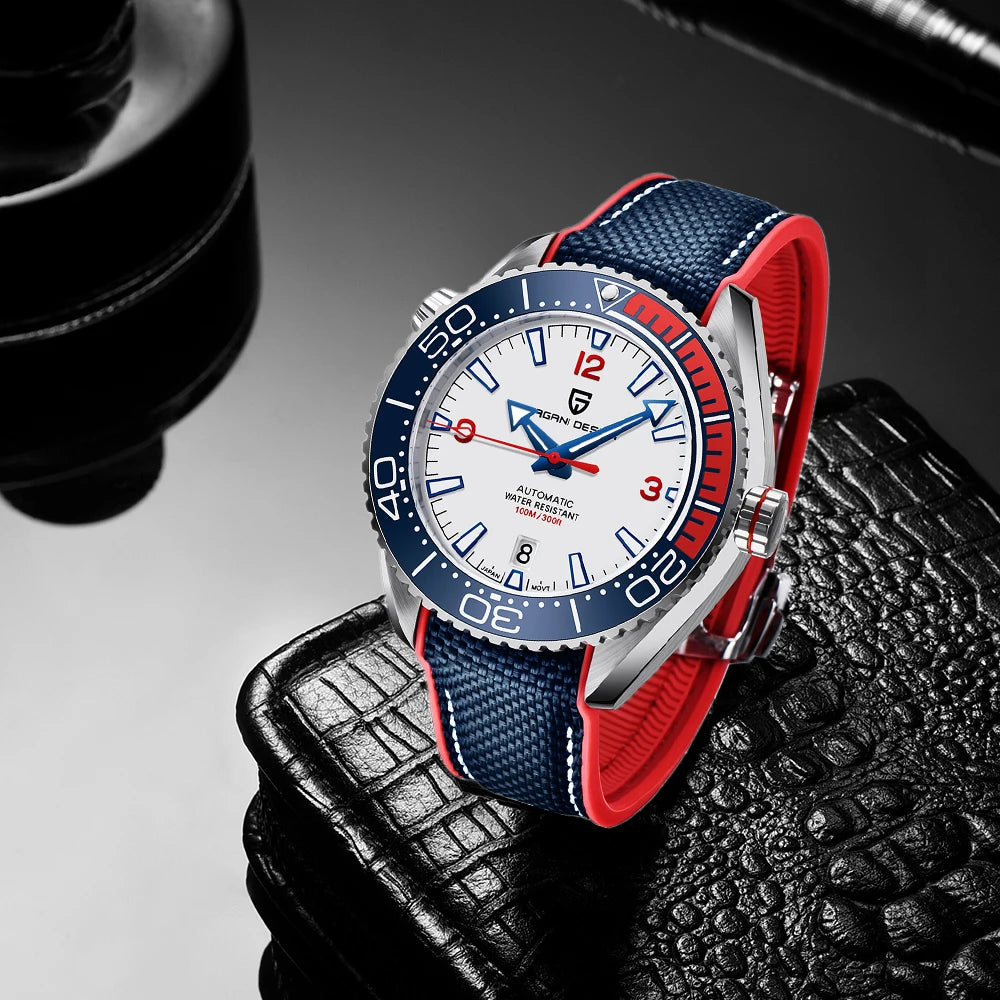 PAGANI DESIGN Men's Mechanical Watch 100M Waterproof Luxury Sapphire Glass Stainless Steel Japanese Movement Automatic Watch