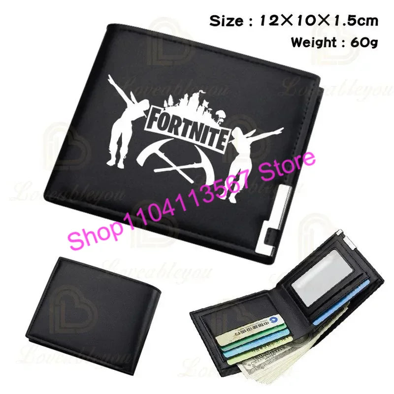 Fortnite Anime Figures Wallet Victory Royale PU Leather Purse Coin Holder Money Clutch Wristlet Cover Wallet Card Holder