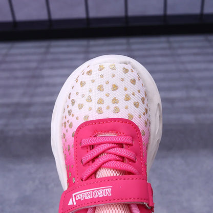 Sonic Sport Shoes Spring Luminous Fashion Breathable Net Shoes LED Sneakers with Light Running Shoes