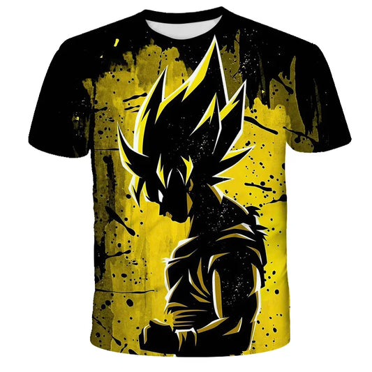 Dragon Ball T-Shirt Kids Tops Tee Anime Figures Son Goku Super Saiyan T-shirt Boys T-shirts Children Clothes Summer Short Sleeve