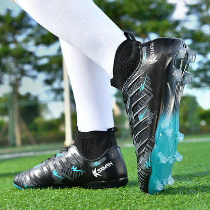 Chaussures de football à crampons longs AG pour hommes Genuine Double Star, chaussures de match et d'entraînement professionnelles pour adolescents et adultes