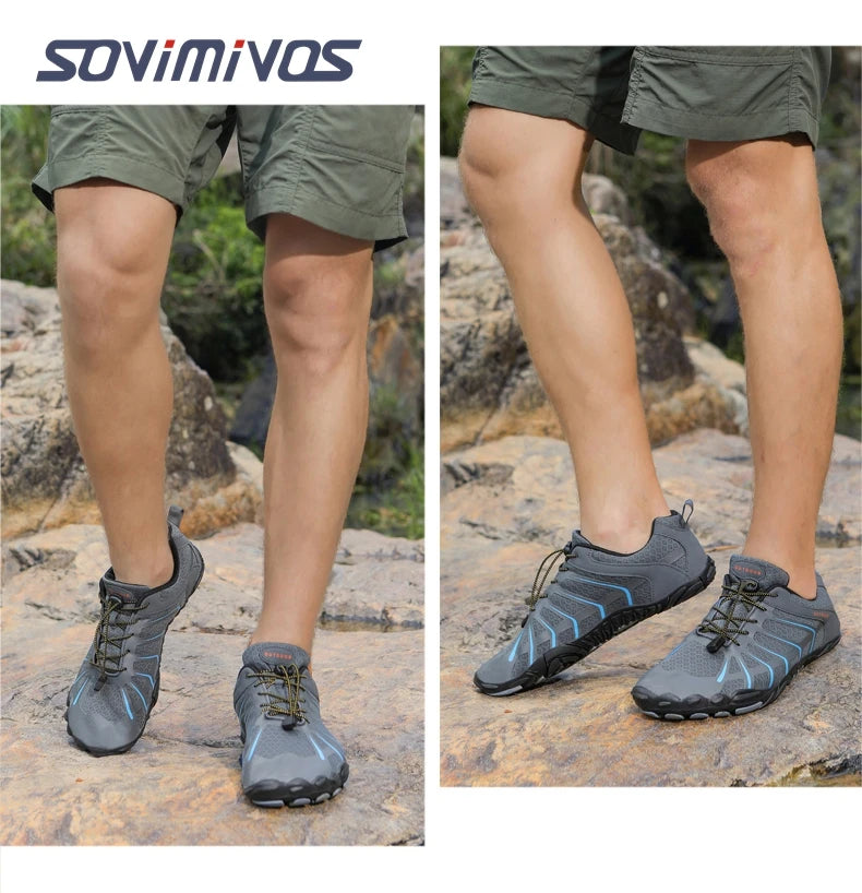 Men's Trail Running Shoes, Lightweight Athletic Zero Drop Barefoot Shoes Non-Slip Outdoor Walking Minimalist Shoes for Women