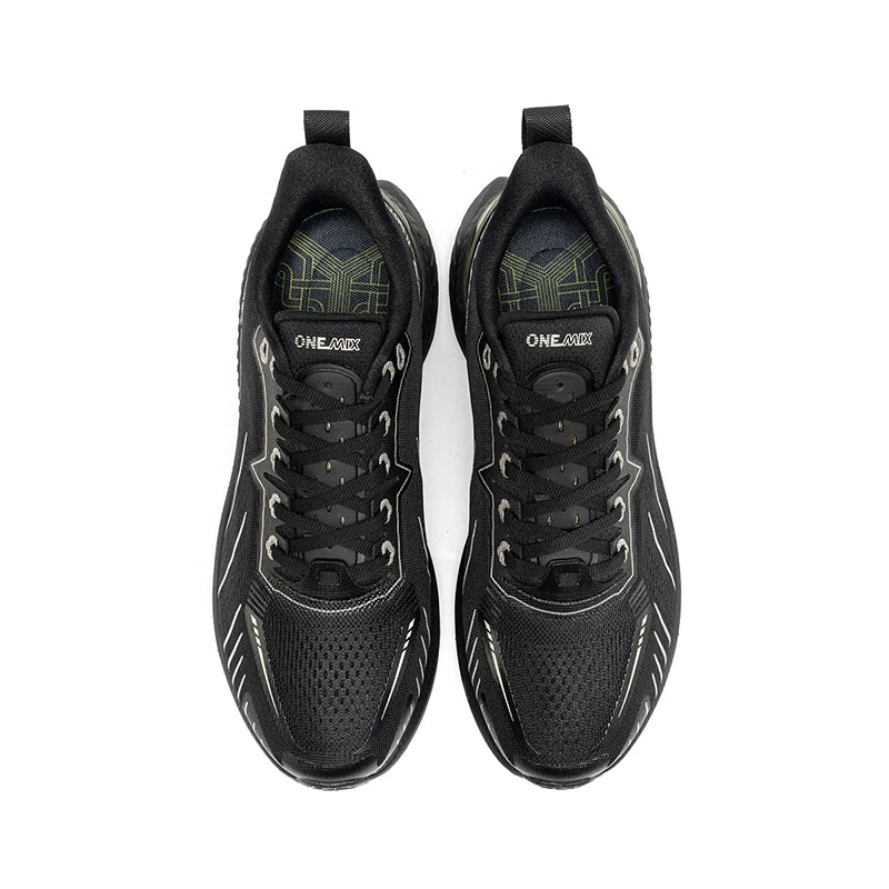 ONEMIX New Cushioning Running Shoes For Men Suitable for Heavy Runners Lace-Up Sports Women Non-slip Outdoor Athletic Male Sneakers