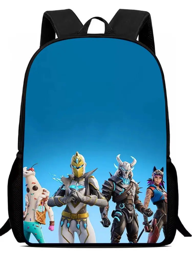 Kids School Backpack Cartoon Fortnite Bags for Girls Boys Durable Lightweight Large Capacity Breathable