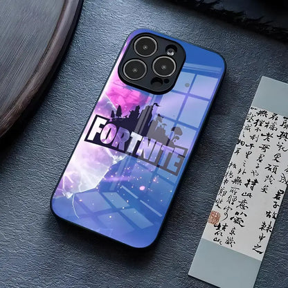 B-Battle-R-Royales-F-FortniteS Phone Case For iPhone 17 Pro Max, 15 Pro, 14, 12, 11, 13 Mini, X, XR, XS, 16 Plus, SE Glass Cover