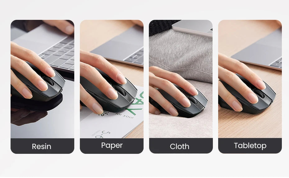 UGREEN Mouse Wireless Ergonomic Mouse 2.4GHz 4000 DPI Silent 6 Buttons For MacBook Tablet Laptop PC Mute Mice Quiet 2.4G Mouse