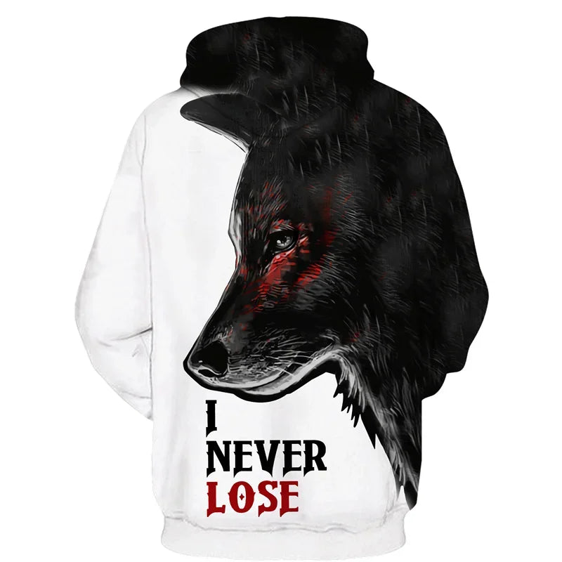 Cool 3D Wolf Printed Zipper Hoodies Fashion Men/Women Streetwear Hooded Jacket Coat Unisex Casual Hip Hop Pullover Sweatshirts