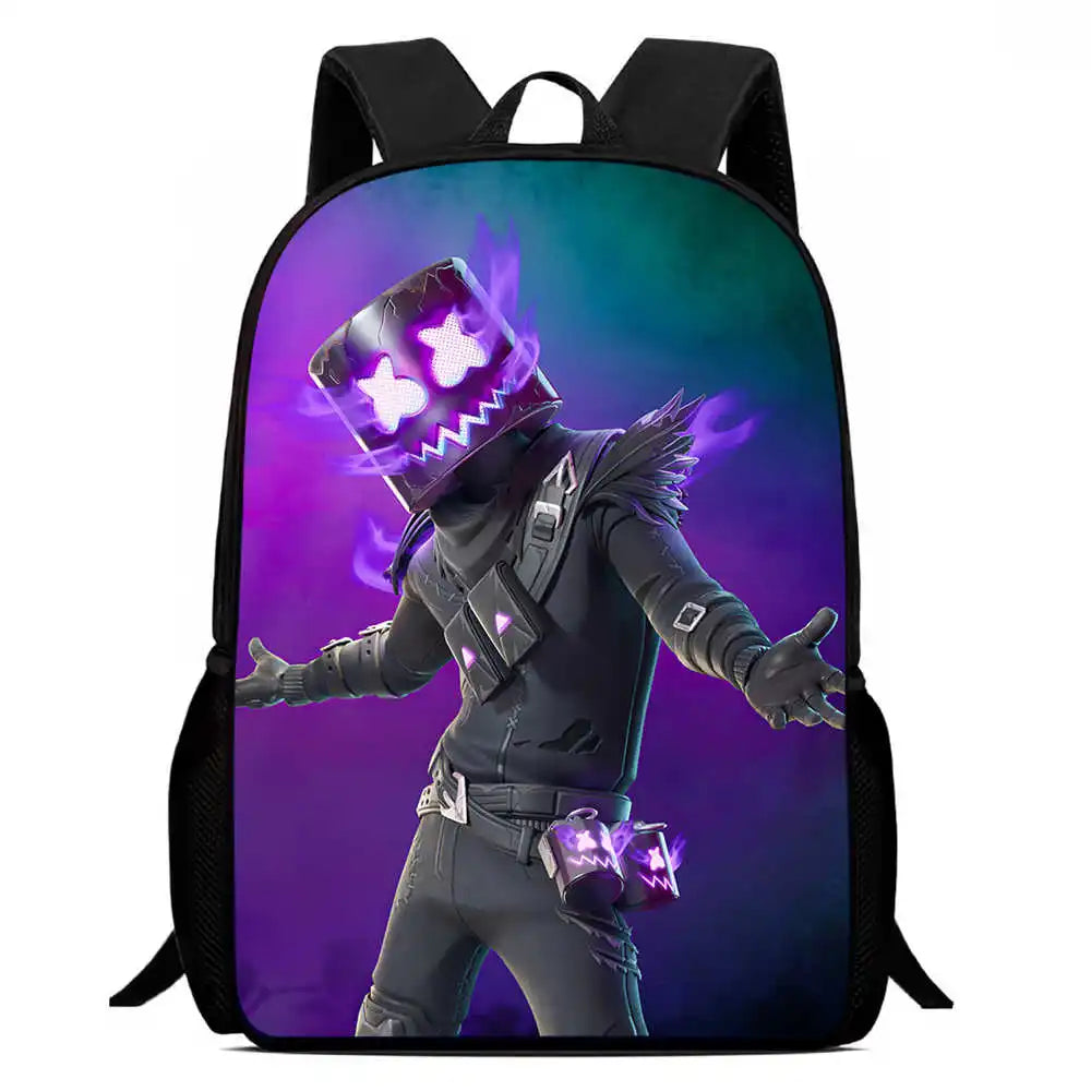 Kids School Backpack Cartoon Fortnite Bags for Girls Boys Durable Lightweight Large Capacity Breathable