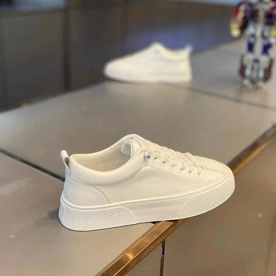 Vyriški sportiniai bateliai, kasdieniai batai, vyriški plokščiapadžiai batai, „Zapatillas Hombre“, lengvi, pagaminti iš PU odos, kvėpuojantys batai, vyriški balti sportiniai teniso bateliai