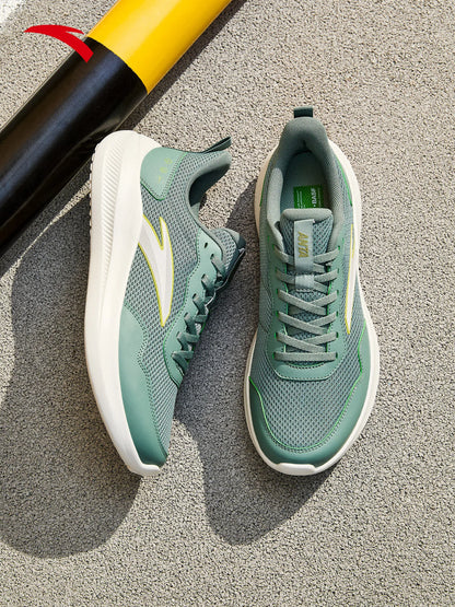 ANTA QINGKONG Men's winter shock-absorbing leather running shoes, wear-resistant running, lightweight commuting sports shoes