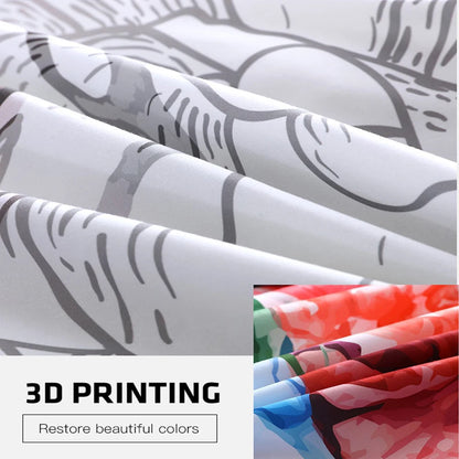 La Liga Neymar, Messi, Cristiano Ronaldo 3-piece Bedding Set with Cartoon-themed Duvet Cover, Breathable Microfiber Material