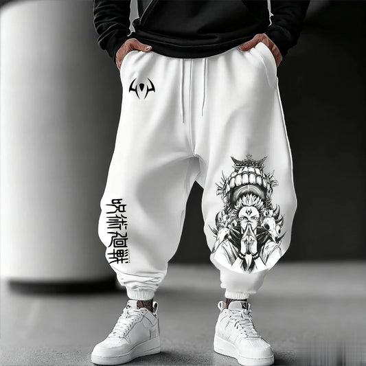 Jujutsu Kaisen Men Jogging Pants Loose Casual Sweatpants Japanese Anime Print Streetwear Graphic Hip Hop Trousers Y2K Clothes