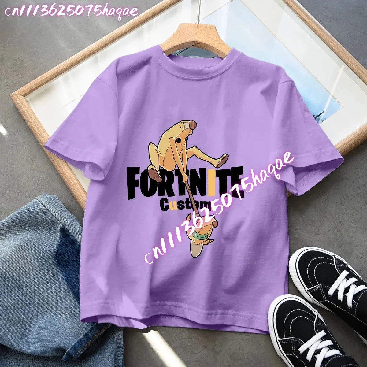 Fortnite Children’s T-Shirts Anime Printed Characters Tops Cartoon Fortress Night Summer Clothes Girls Short Sleeve Pullover Tees