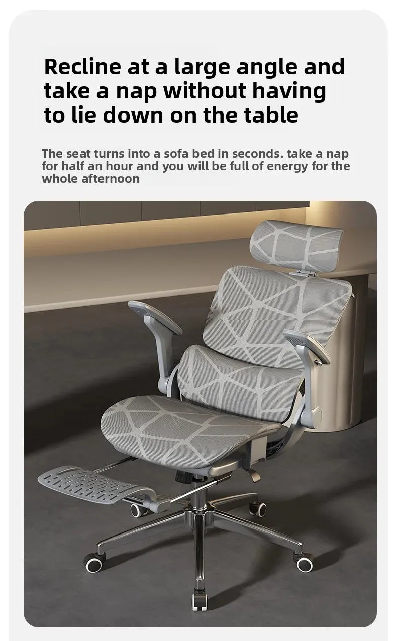 Air Titan Full-Mesh-Büro- und Gaming-Computerstuhl, ergonomischer Schreibtischstuhl für Studierende mit Drei-Zonen-Lendenstütze und gut belüftetem Design