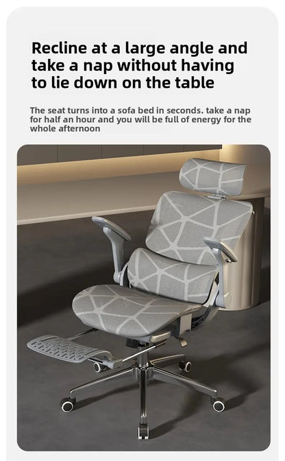 Air Titan Full-Mesh-Büro- und Gaming-Computerstuhl, ergonomischer Schreibtischstuhl für Studierende mit Drei-Zonen-Lendenstütze und gut belüftetem Design