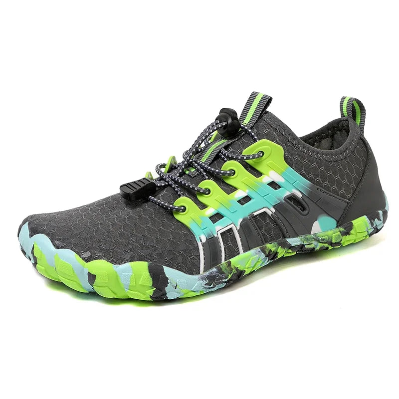 Men's and women's water shoes, upstream wading swimming barefoot five-finger aqua shoes, colorful beach seaside light unisex sneakers new